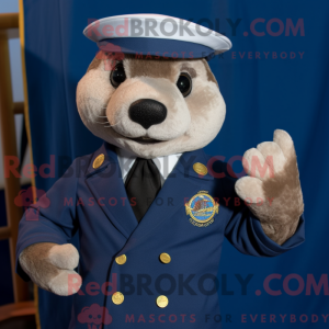 Navy Otter mascot costume...