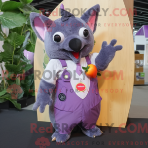 Lavender Fruit Bat mascot...