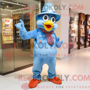 Blue Fried Chicken mascot...
