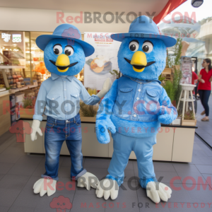 Blue Fried Chicken mascot...