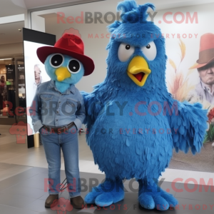 Blue Fried Chicken mascot...