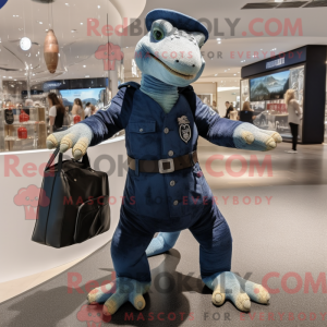 Navy Komodo Dragon maskot...