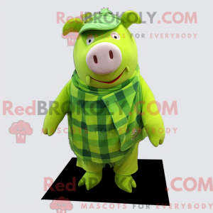 Lime Green Sow mascot...