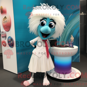 White Betta Fish mascot...