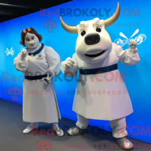 White Bull-maskotdraktfigur...