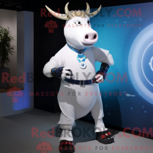 White Bull-maskotdraktfigur...
