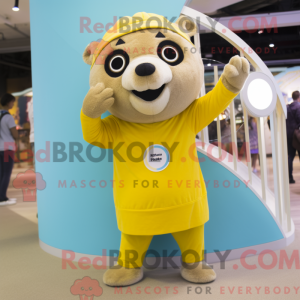 Gele Otter mascottekostuum...