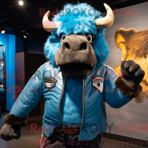 Sky Blue Bison mascot...