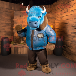 Sky Blue Bison mascot...