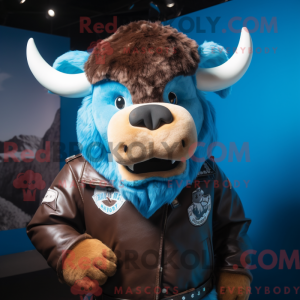 Sky Blue Bison maskot...