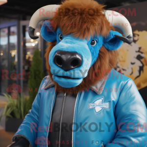 Sky Blue Bison mascot...