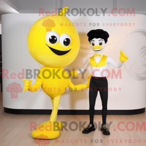 Lemon Yellow Acrobat mascot...