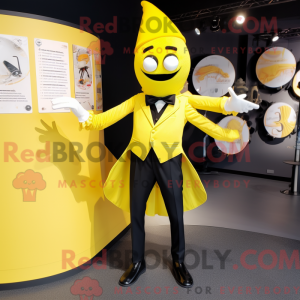 Lemon Yellow Acrobat mascot...