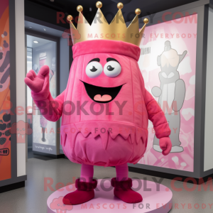 Rosa King-maskotdraktfigur...
