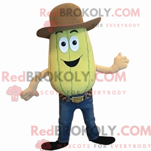 Beige Zucchini mascot...