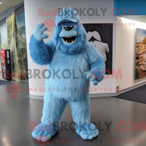 Himmelblå Sasquatch maskot...