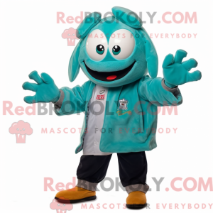 Teal Crab Cakes mascot...