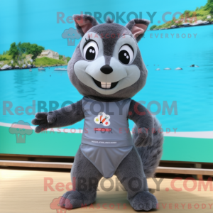 Grå egern maskot kostume...