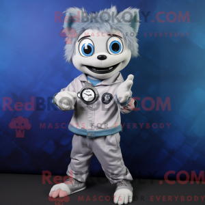 Sølv Gyro maskot kostume...