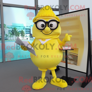 Yellow Oyster mascot...
