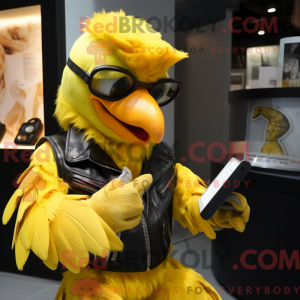 Lemon Yellow Macaw mascot...