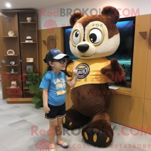 Gold Spectacled Bear mascot...