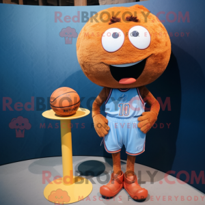 Rust Basketball Ball mascot...