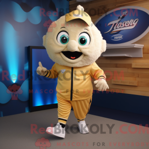 Tan Fish And Chips maskot...
