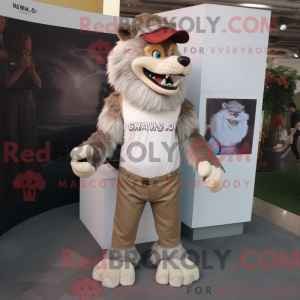 Cream Werewolf mascot...