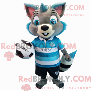 Cyan Civet mascot costume...