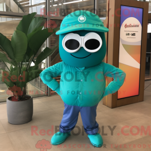 Turquoise Spinach mascot...