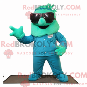 Turquoise Spinach mascot...