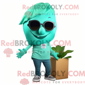 Turquoise Spinach mascot...