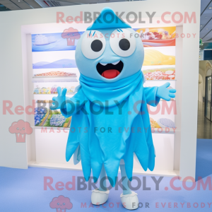 Sky Blue Oyster mascot...