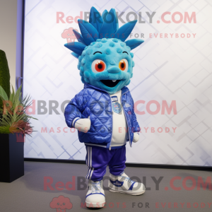 Blaue Aas Maskottchen...