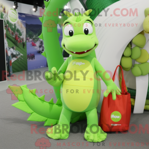 Limegrøn Hydra maskot...