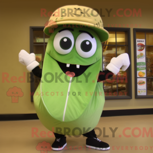 Oliven agurk maskot kostume...