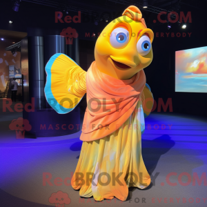 Yellow Clown Fish mascot...