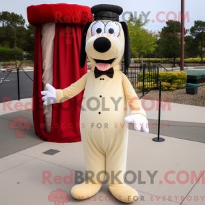 Beige Hot Dog mascot...