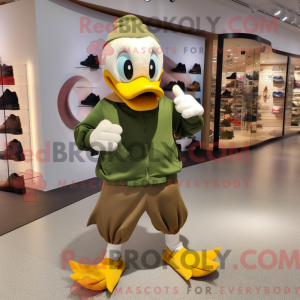 Olive Geese mascot costume...