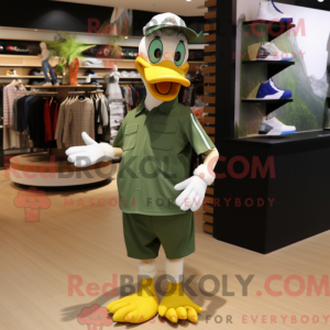 Olive Geese mascot costume...