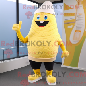 Gul Ice Cream Cone maskot...