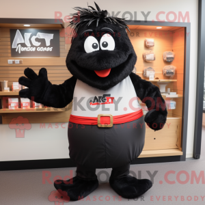 Black Aglet mascot costume...