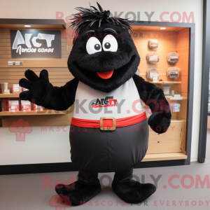 Sort Aglet maskot kostume...
