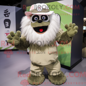 Olive Yeti mascottekostuum...