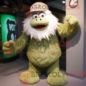 Olive Yeti mascottekostuum...