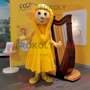 Gul Celtic Harpe maskot...