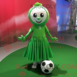 Green Soccer Ball mascot...