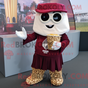 Maroon Pop Corn mascot...