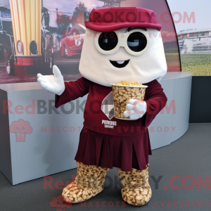 Maroon Pop Corn maskot...